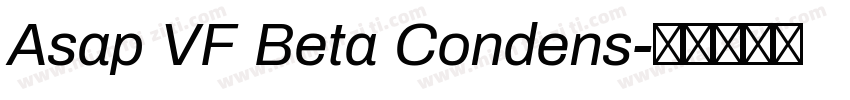 Asap VF Beta Condens字体转换